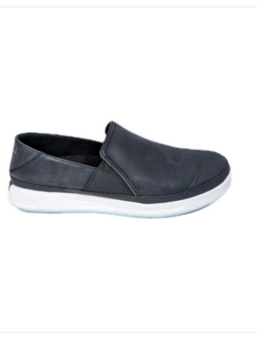 Kuru Roam Atla Shoes sz 10 Women Slip on Leather Sneaker Comfort Black Loafers